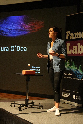 FameLab 2018 Wales winner (Laura O'Dea) 